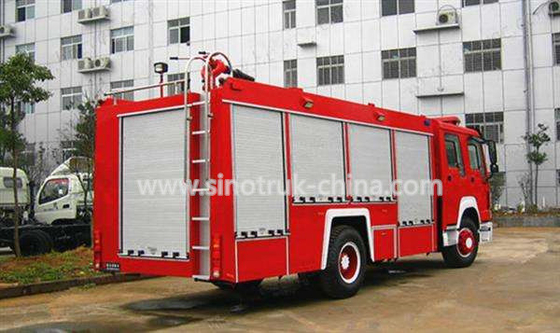 400HP Engine Rescue Fire Truck With 8 Ton Capacity Water Tank And Water Cannons