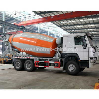 336hp Engine 6×4 Howo Concrete Mixer Truck Steel Structure With 10cbm Tanker