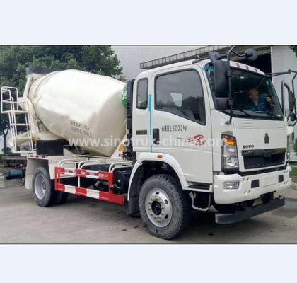 6 Wheels Concrete Mixer Vehicle / 3M3 Mix Concrete Truck Engine YC4D130-45 Euro4 130HP