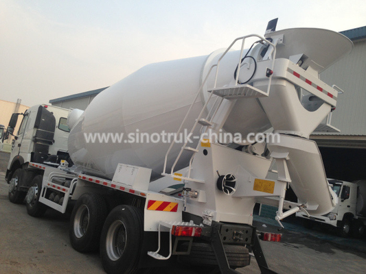 371hp 8×4 4 Axle Concrete Mixer Truck Color Optional With 16 Cbm Tanker
