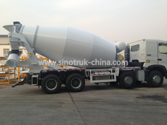 371hp 8×4 4 Axle Concrete Mixer Truck Color Optional With 16 Cbm Tanker