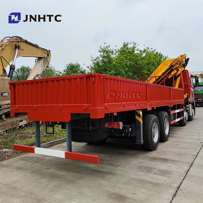 Howo T7H Brand New 8*4 12 wheels 40 ton 380HP Crane Mounted Max 16 ton Arm Cargo With Crane Truck