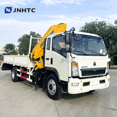 New Or Used Truck Mounted Crane HOWO Cargo Tow Crane Truck with Ladder 10 Tons Telescopic Extend Boom Truck