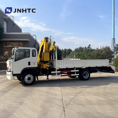New Or Used Truck Mounted Crane HOWO Cargo Tow Crane Truck with Ladder 10 Tons Telescopic Extend Boom Truck