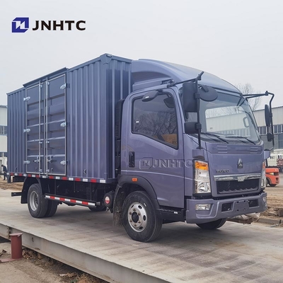 China Light Truck  HOWO Van Tank Cargo 4X2 116hp 6 Wheels Box Truck For Sale