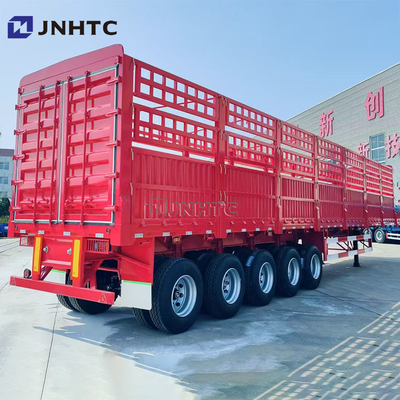 High Strength 3 Axles 4 Axle 5 Axles Customized Bulk Cargo Fence Semi Trailer 16 Meters Cargo Trailer With Tarpaulin