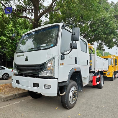 HOWO Crane Truck 4X2 6 Wheels Crane 5 Ton Cargo Truck With 12ton Straight Arm Crane Truck