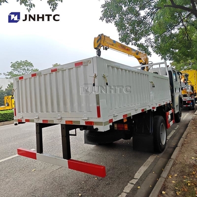 HOWO Crane Truck 4X2 6 Wheels Crane 5 Ton Cargo Truck With 12ton Straight Arm Crane Truck