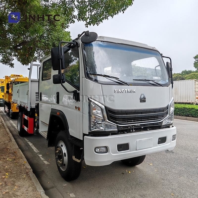 HOWO Crane Truck 4X2 6 Wheels Crane 5 Ton Cargo Truck With 12ton Straight Arm Crane Truck