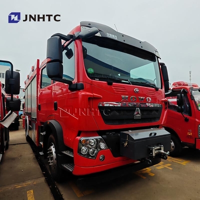 Howo TX Fire Fighting Truck 5000L Water Foam Tanker 4X4 With Crane Truck