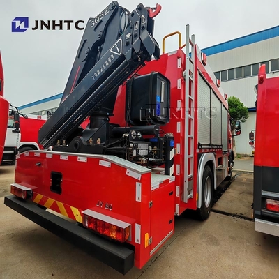 Howo TX Fire Fighting Truck 5000L Water Foam Tanker 4X4 With Crane Truck