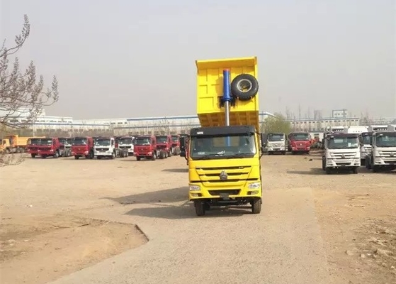8×4 371HP Heavy Duty Dump Truck 32 Tons Load 30CBM Dump Box White Red Yellow Color
