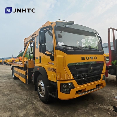 Howo Wrecker Truck  4x2 6 Wheels 340hp Wrecker Truck With Straight Arm Crane Good Price