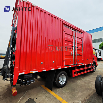 Brand 5 Ton Truck 4x2 6 Wheeler Cargo Van Mini Lorry Truck Euro2 Diesel Cargo Truck With Hydraulic Tailplate