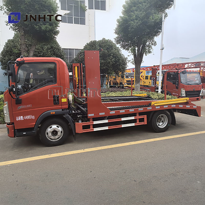 Towing 3 Cars Sinotruk HOWO 4X2 Double Deck 5t 6t Diesel Fuel Fully Landed Wrecker Rescue Vehicle Flatbed Tow Truck