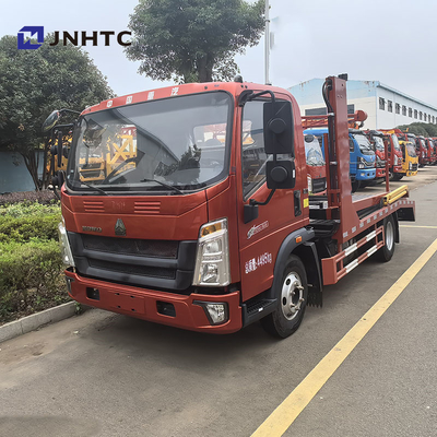 Towing 3 Cars Sinotruk HOWO 4X2 Double Deck 5t 6t Diesel Fuel Fully Landed Wrecker Rescue Vehicle Flatbed Tow Truck