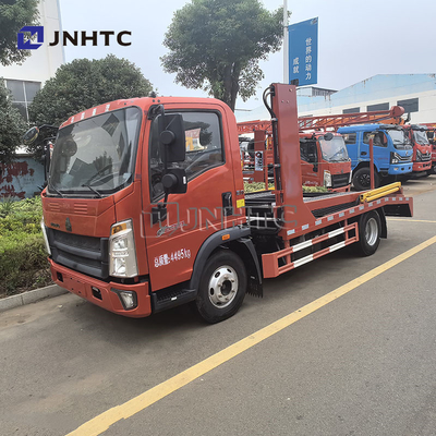Towing 3 Cars Sinotruk HOWO 4X2 Double Deck 5t 6t Diesel Fuel Fully Landed Wrecker Rescue Vehicle Flatbed Tow Truck