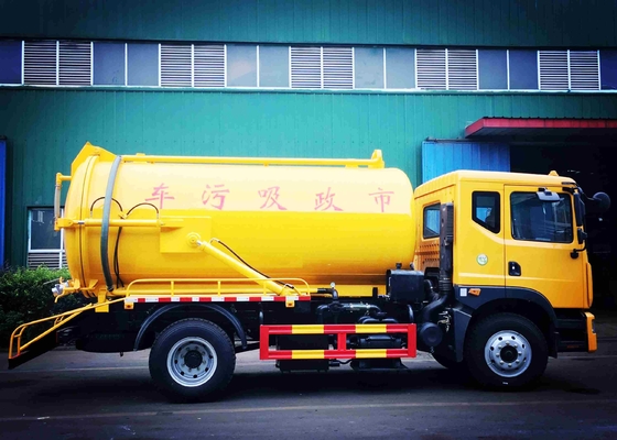 Yellow Color Diesel SINOTRUCK 6M3 Sewer Suction Truck HF7 Front Axles