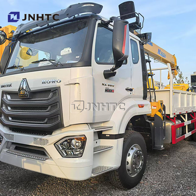 Knuckle Boom 8 Ton Hydraulic HOWO NX Cargo Flatbed Truck Mounted Crane For Sale