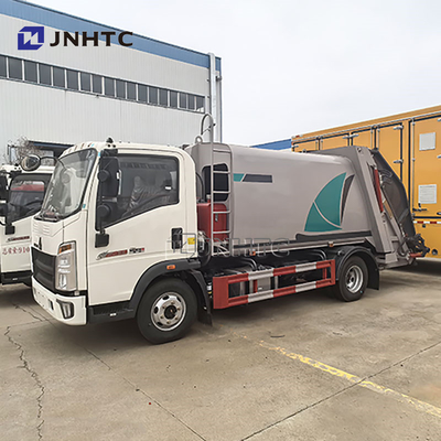 Fast Speed New HOWO 6 Wheel 5-15cbm Trash Bin Cleaning Garbage Truck