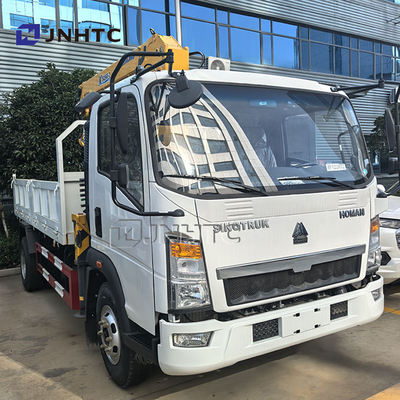 China Top Howo 4x2 Light Cargo Truck Mounted Crane Hydraulic 3Ton 4Ton 5Ton Telescopic Pickup Boom Crane For Sale
