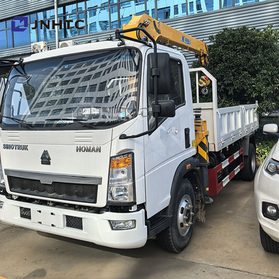 China Top Howo 4x2 Light Cargo Truck Mounted Crane Hydraulic 3Ton 4Ton 5Ton Telescopic Pickup Boom Crane For Sale