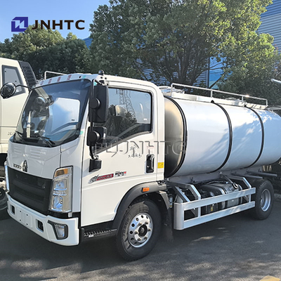 HOWO 8cbm Fuel Tanker Truck Light Duty Oil Tank Truck Mobile Refueling Truck Aluminum Fuel Tanks For Sale