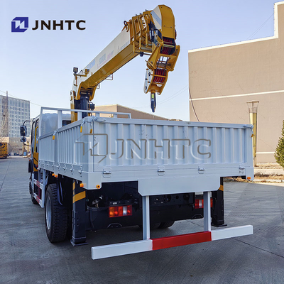 Howo Light Mini 4*4 6 Wheeler Double Row Cab Cargo Truck With Telescopic Boom Cranes 8 ton Mounted Crane Cargo Truck