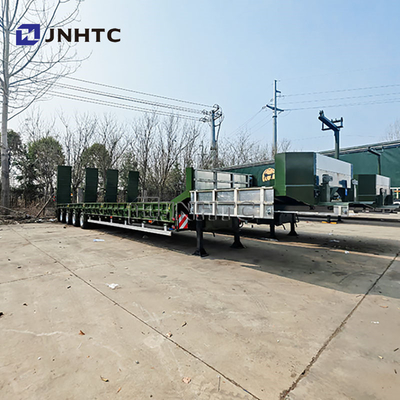 4 Axles Heavy Duty Hydraulic Gooseneck Lowboy Lowbed Semi Trailer Truck Truck Trailers