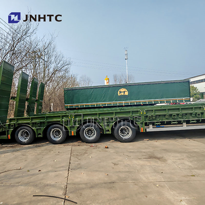 4 Axles Heavy Duty Hydraulic Gooseneck Lowboy Lowbed Semi Trailer Truck Truck Trailers