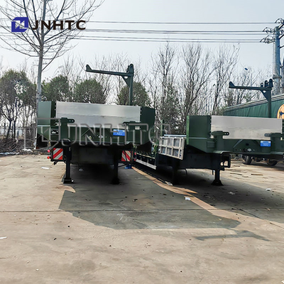 4 Axles Heavy Duty Hydraulic Gooseneck Lowboy Lowbed Semi Trailer Truck Truck Trailers