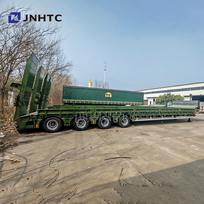 4 Axles Heavy Duty Hydraulic Gooseneck Lowboy Lowbed Semi Trailer Truck Truck Trailers
