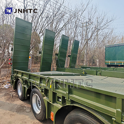 4 Axles Heavy Duty Hydraulic Gooseneck Lowboy Lowbed Semi Trailer Truck Truck Trailers