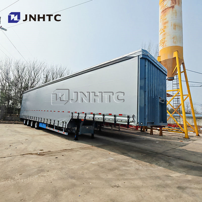 4 Axles 40FT Side Curtain Trailer With 60tons For Drink And Cargo Side Curtain Trailer With Tarpaulin