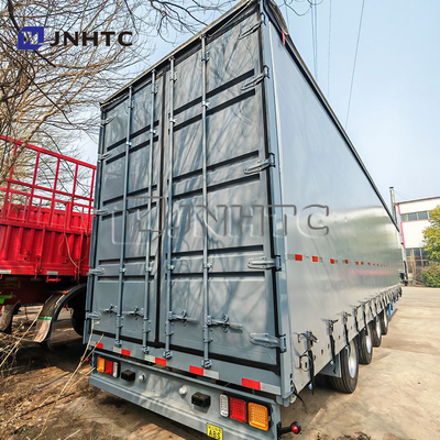 4 Axles 40FT Side Curtain Trailer With 60tons For Drink And Cargo Side Curtain Trailer With Tarpaulin