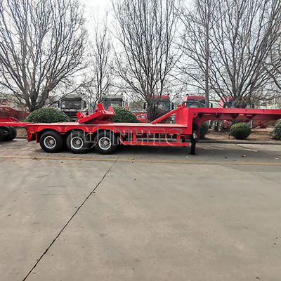 Gooseneck Lowbed Trailer Lowboy Axle 60 Tons 4 Axles Steel Truck Trailers Low Bed Truck Trailer