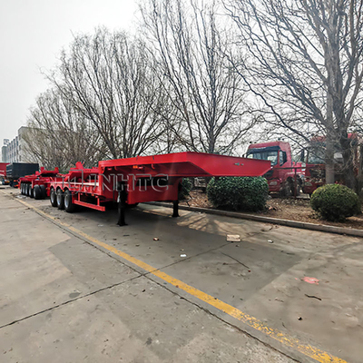 Gooseneck Lowbed Trailer Lowboy Axle 60 Tons 4 Axles Steel Truck Trailers Low Bed Truck Trailer