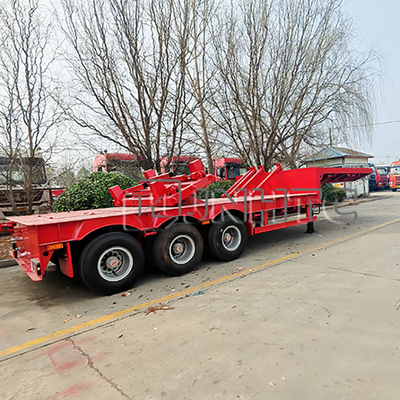 Gooseneck Lowbed Trailer Lowboy Axle 60 Tons 4 Axles Steel Truck Trailers Low Bed Truck Trailer