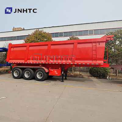 Hydraulic Dump Tipper Trailer 3 Axle Semi Trailer For Construction Waste / Sand Transport