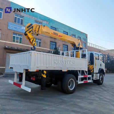 Howo Mini 4*4 6 Wheeler Double Row Cab Cargo Truck With Telescopic Boom Crane Truck