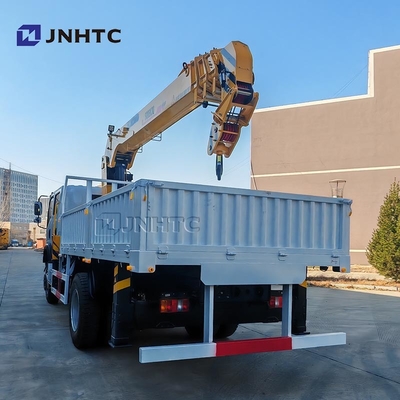 Howo Mini 4*4 6 Wheeler Double Row Cab Cargo Truck With Telescopic Boom Crane Truck
