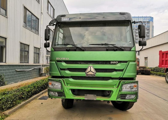 Green Dump Mining Tipper Trucks / Heavy Dump Truck Steel Framed Structure