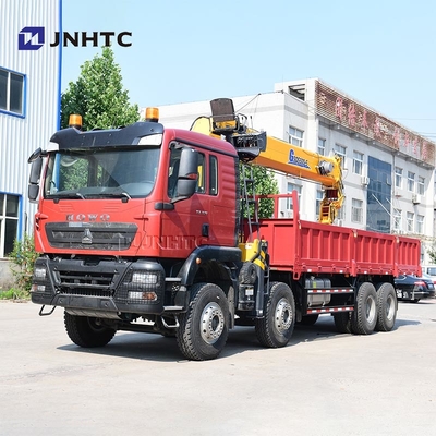 Howo TX Cargo Truck Mounted Crane 8x4 12ton To 20 Ton Straight Arm Crane  Truck
