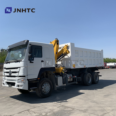 Sinotruk Howo 6x4 371hp Dump Trucks with Crane 10 Ton Singapore Truck Mounted Telescopic Boom Crane