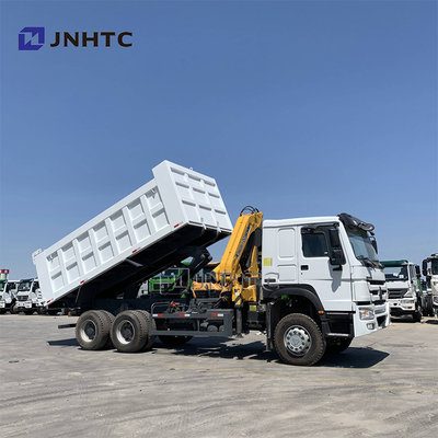 Sinotruk Howo 6x4 371hp Dump Trucks with Crane 10 Ton Singapore Truck Mounted Telescopic Boom Crane