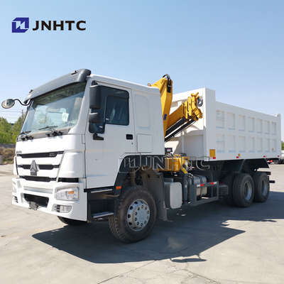 Sinotruk Howo 6x4 371hp Dump Trucks with Crane 10 Ton Singapore Truck Mounted Telescopic Boom Crane