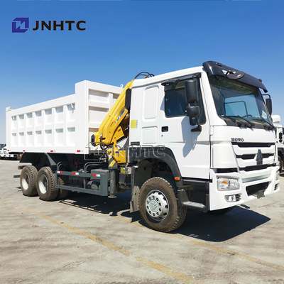 Sinotruk Howo 6x4 371hp Dump Trucks with Crane 10 Ton Singapore Truck Mounted Telescopic Boom Crane