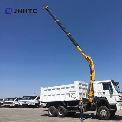 Sinotruk Howo 6x4 371hp Dump Trucks with Crane 10 Ton Singapore Truck Mounted Telescopic Boom Crane
