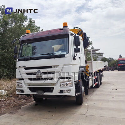 HOWO 6x4 400HP Cargo Truck Crane Lorry Truck Mounted With 14T Crane to Africa