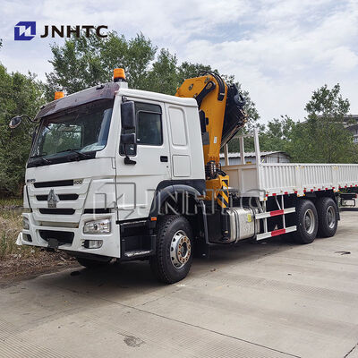 HOWO 6x4 400HP Cargo Truck Crane Lorry Truck Mounted With 14T Crane to Africa